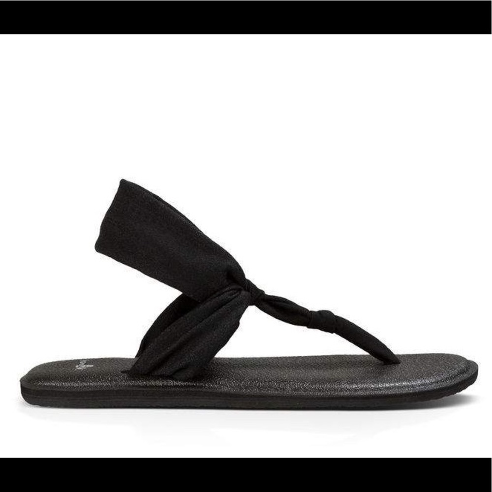 Sanuk yoga sling ella black sandals